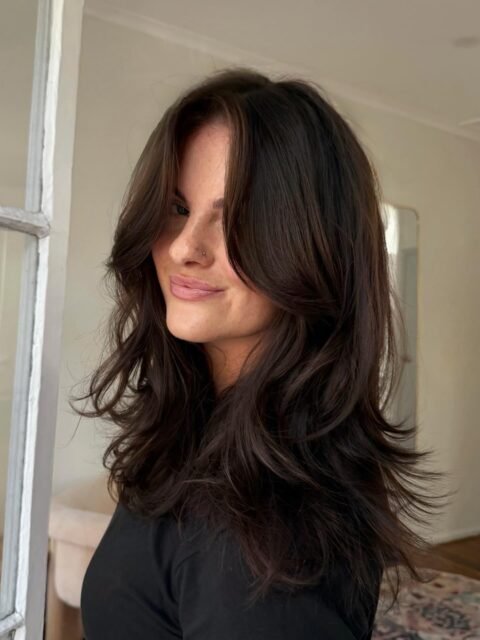 Brunette and balayage hair colour by Stephanie Whitaker