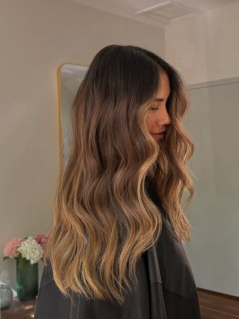 Brunette and balayage hair colour by Stephanie Whitaker